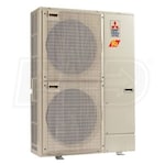 Mitsubishi - 36k BTU Cooling + Heating - P-Series H2i Ceiling Cassette Air Conditioning System - 17.0 SEER