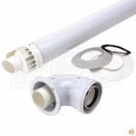 Burnham 80/125 Concentric Polypropylene Fixed Pipe Extension - 78