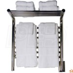 Amba Jeeves MSW-20 M Shelf Straight Electric Towel Warmer, White, 20-1/2