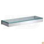 Amba 30-10 Series Glass Shelf, Brushed Stainless Steel - 24