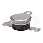 White Rodgers 3L11-120 Bimetal Disc Thermostat, Open on Rise, 115-125 F Temperature Range