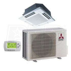 View Mitsubishi - 18k BTU Cooling Only - P-Series Ceiling Cassette Air Conditioning System - 14.2 SEER
