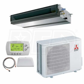 View Mitsubishi - 30k BTU Cooling Only - P-Series Concealed Duct Air Conditioning System - 15.5 SEER