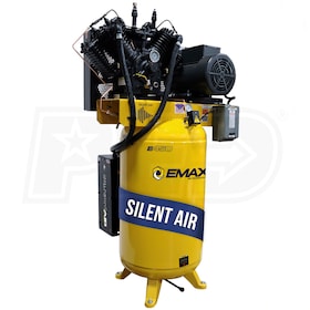 View EMAX Industrial Plus Patented Silent Air 7.5-HP 80-Gallon Two-Stage Air Compressor  (208/230V 1-Phase)