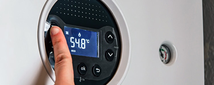 Pressing Water Heater Controls