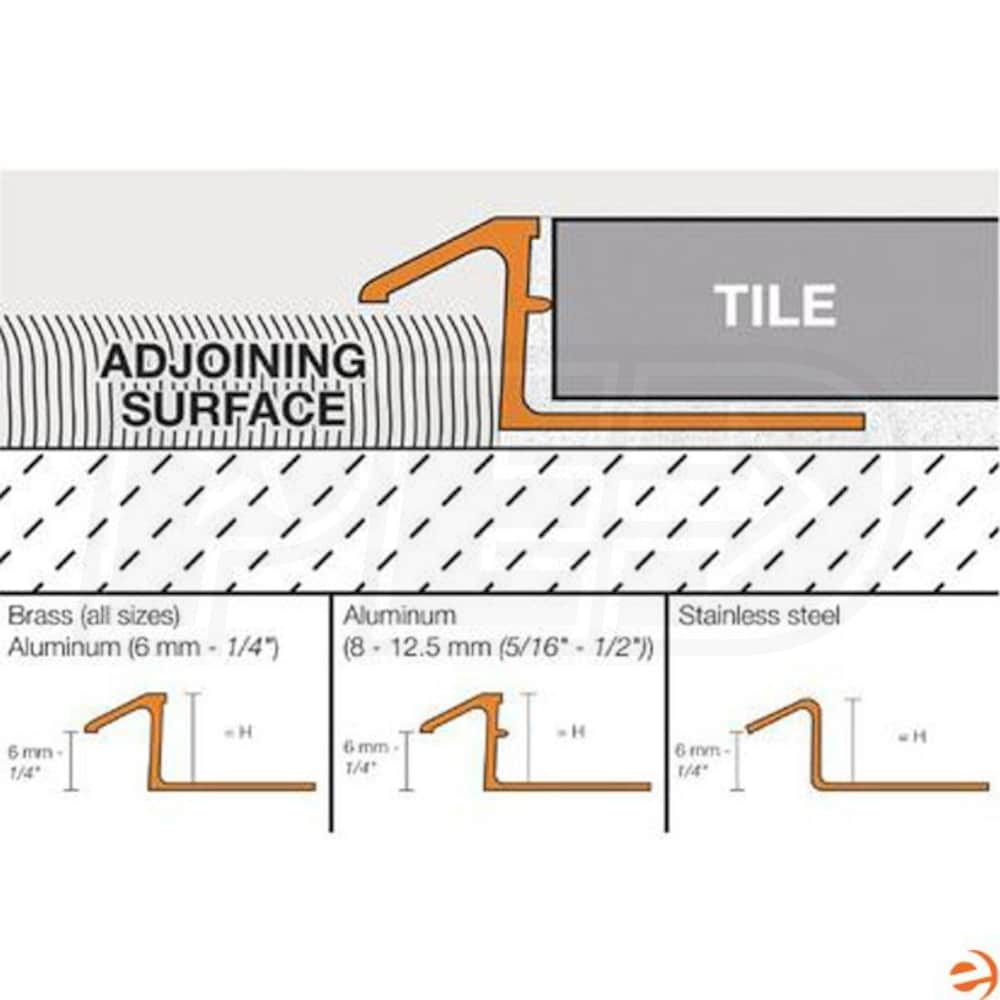 Schluter ATK100AT RENO-TK - Height Transition Profile - For 3/8-Inch ...