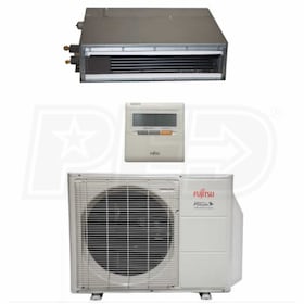 View Fujitsu - 12k BTU Cooling + Heating - Slim Concealed Duct Air Conditioning System - 20.0 SEER