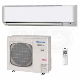 View Panasonic - 26k BTU Cooling + Heating - Commercial Wall Mounted Air Conditioning System - 16.7 SEER