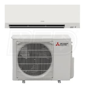 View Mitsubishi - 12k BTU Cooling + Heating - P-Series Wall Mounted Air Conditioning System - 21.3 SEER2