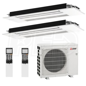 Mitsubishi M2h30o12180000 One Way Ceiling Cassette 2 Zone System 30 000 Btu Outdoor 12k 18k Indoor 17 6 Seer