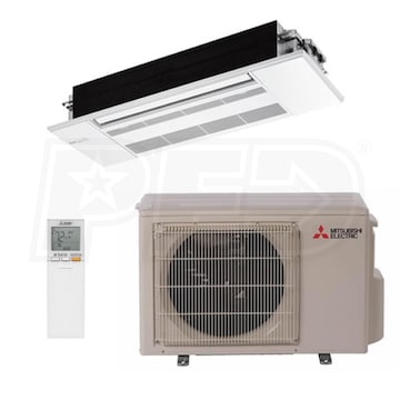 Mitsubishi Ml Kp12na Th 12k Btu Cooling Heating M Series One Way Ceiling Cassette Air Conditioning System 19 8 Seer